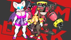 1robot 2futas 3d amber_eyes animal_ears anthro balls bat bat_ears bat_girl bat_wings big_breasts big_hips black_body black_bodysuit black_fur black_hair blue_eyes breasts bulge bulge_through_clothing busty clothing e-123_omega ear_piercing earrings elbow_gloves english_text erection erection_under_bodysuit erection_under_clothes eyeshadow flaccid fur furry futa_only futanari gloves hedgehog hedgehog_ears hedgehog_girl heel_boots heels high_heel_boots intersex large_penis lipstick looking_at_viewer mad makeup medium_breasts necklace nipple_piercing nipples nude nude_futa red_eyes red_hair robot rouge_the_bat sega senna_source sfm shade_the_hedgehog shadow_the_hedgehog shoes simple_background skinsuit smile sonic_(series) sonic_adventure_2 sonic_heroes sonic_the_hedgehog_(series) source_filmmaker tan_body tan_fur team_dark text white_hair wings