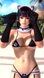 3d animated big_breasts bikini bikini_bottom bikini_top black_hair brainwashing breasts dead_or_alive fake_ears female femdom hypnosis hypnotic_eyes hypnotizing_viewer long_hair mind_control no_sound nyotengu tagme video