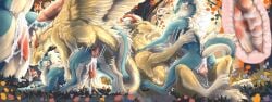 after_anal anal anal_orgasm anal_sex animal_genitalia anus ass ass_up black_horn black_nose_horn blue_body blue_fur bodily_fluids cum cum_in_ass cum_inside dragon duo ejaculation erection feral frottage_in_slit fur furred_dragon furred_scalie genital_fluids genital_slit genitals hands-free hi_res horn knot male male/male mane mythological_creature mythological_scalie mythology orange_horn orgasm penetration penis pink_anus pink_knot pink_penis raised_tail red_penis scalie slit_penetration slit_play sunhawk12 tail white_body white_fur white_mane yellow_body yellow_fur