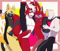 acetofurtuber akaichi anal anal_sex animated anthro bat big_penis black_body black_fur domestic_cat dominant eegbe_tewk_eluigwe_thosethan equid equine erection eyebrows eyelashes felid feline felis fur gas_mask genitals green_wolf group group_sex hair hi_res horn horse huge_cock hybrid kotbialy_asari long_penis male male/male male_penetrated mammal mask penetration penile penile_penetration penis penis_in_ass penis_size_difference rato_baijani red_body red_fur sex simple_background size_difference submissive tan_body tan_fur thick_eyebrows thick_eyelashes vein veiny_penis white_hair