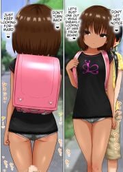 flat_chest gyaru pervert short shorts small_penis tan_body young