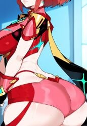 1girls ai_generated ass big_breasts breasts female female_focus hips huge_ass huge_breasts large_breasts light-skinned_female looking_at_viewer pyra red_eyes red_hair smiling thick_thighs thighs wide_hips xenoblade_chronicles_2