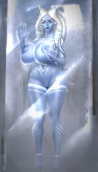 breast_press breasts female huge_breasts lekku star_wars thick_thighs togruta