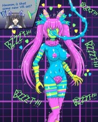 1girls anthro arrashi breasts deltarune drone droneification female female_pubic_hair fully_nude hypnosis identity_death mind_control naked naked_female neptunia_(series) nipples noire nude post_transformation pubic_hair skin_color_change species_transformation transformation unshaved_pussy werewire werewire_tf
