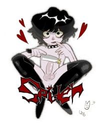 anus arachnidray balls cursedarachnid femboy knife male penis real_person