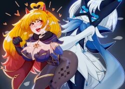 absurd_res ambiguous_penetration anonymous_artist anthro big_breasts blush breasts clothed clothed_sex clothing cosplay demon duo fan_character female female_penetrated from_behind_position generation_9_pokemon genshin_impact glace_(cris79x) hair hi_res horn human humanoid interspecies legwear looking_at_another male male/female male_penetrating male_penetrating_female mammal meowscarada mihoyo mona_megistus nintendo nipples open_mouth penetration pokemon pokemon_(species) pokephilia sex simple_background smile stockings