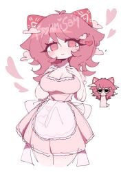 big_breasts blush breasts dress female female_focus female_only incredibox_mod mocha_(k0hmisam) mocha_(sprunki_oc) pale pale-skinned_female pale_skin pink_body pink_dress pink_eyes pink_hair pink_skin sprunki sprunki_oc strawberry