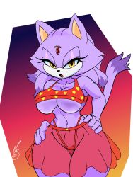 1girls barely_sly blaze_the_cat breasts female solo solo_female sonic_(series) sonic_the_hedgehog_(series) tagme transparent_clothing underboob