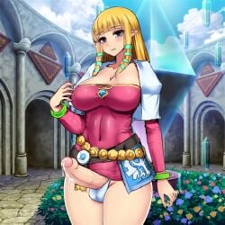 futa_only futanari huge_cock nintendo princess_zelda zelda_(twilight_princess)
