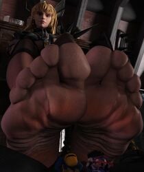 1boy 2girls ariasor barefoot cyclops_(x-men) feet foot_fetish foot_worship giantess magik_(illyana_rasputin) marvel marvel_rivals mutant mutant_(marvel) psylocke psylocke_(marvel_rivals) soles x-men