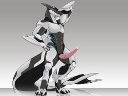 absurd_res big_tail cetacean dolphin food genitals hand_on_hip hi_res huge_tail machine male mammal marine mecha mochi muscles no_humans nude oceanic_dolphin orca penis prehensile_penis raised_arm rice_cake robot_anthro science_fiction solo synthetic synthetic_muscles tail toothed_whale