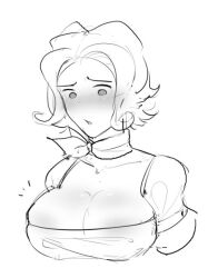 1girls background big_breasts breasts clothing clouds female female_only flipline_studios gigantic_breasts milk papa_louie sketch solo solo_female video_games yoli yuko_(papa_louie)