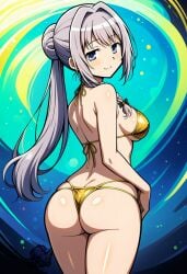 1girls 2025 ai_generated ass ass_focus bubble_ass bubble_butt butt_focus curvaceous curvy curvy_body curvy_female curvy_figure female female_focus female_only gray_hair human human_only light-skinned_female light_skin looking_at_viewer looking_back madoka_worship magia_record:_mahou_shoujo_madoka_magica_gaiden magical_girl mahou_shoujo_madoka_magica ponytail puella_magi_madoka_magica silver_hair voluptuous voluptuous_female white_skin white_skinned_female yakumo_mitama