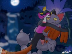 absurd_res duo embracing_during_sex fezandipiti flower forest generation_4_pokemon generation_9_pokemon gliscor hi_res legendary_pokemon looking_at_another male male/male male_on_top moon night nintendo on_top outside_sex plant pokemon pokemon_(species) pokemon_mystery_dungeon sex spike_chunsoft tree waterfall