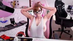 1girls 3d 3d_(artwork) blizzard_entertainment d.va female female_focus female_only overwatch sampples
