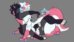 2_fingers 2_toes after_transformation duo face_suck feet fingers fur grey_background grey_body grey_fur hi_res hybrid hyper hyper_lips kissing lips male male/male male_penetrated male_penetrating male_penetrating_male midnite_fsnax penetration pink_body pink_fur rox_(midnite_fsnax) sex simple_background tardigrade tardigrade_taur taur taur_on_taur taur_penetrated taur_penetrating taur_penetrating_taur thick_lips toes transformation transformation_through_sex white_body white_fur