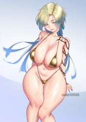 bikini blue_lock character_request female genderswap_(mtf) gold_bikini laowei rule_63