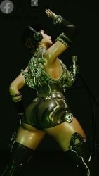 1girls 3d 3d_(artwork) ass black_hair female female_focus female_only lights luna_(the_first_descendant) patreon patreon_artist reflector_(photography) short_hair singer solo solo_female solo_focus the_first_descendant voidrmabyss