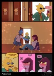 2025 alphys anthro beak berdly big_breasts black_bottomwear black_clothing black_shorts blue_bird blue_body blue_feathers blush bottomwear breasts brown_bottomwear brown_clothing brown_pants clothing colored comic deltarune denim denim_bottomwear denim_clothing dialogue dinosaur door electronics english_text exposed_shoulder eyewear feathers female furry glasses green_clothing green_jacket green_shirt green_t-shirt green_topwear group hair hi_res jacket jacket_on_shoulders jeans long_hair looking_at_object looking_at_phone looking_pleasured male necktie nipple_outline offering_hand pants phone pink_body pink_scales prehistoric_species purple_clothing purple_hair purple_jacket purple_topwear reptile scales scalie shaded shirt shorts sitting sitting_on_ground sound_effects speech_bubble standing surprised_expression susie_(deltarune) t-shirt text topwear torn_bottomwear torn_clothing torn_jeans torn_pants undertale_(series) url white_clothing white_shirt white_t-shirt white_topwear wtperv yellow_beak yellow_body yellow_scales yellow_sclera