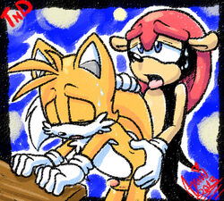 amuzoreh armadillo buggery color fox fur furry furry_only interspecies male male_only mighty_the_armadillo multiple_males sonic_(series) tails yaoi