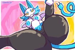 2025 3:2 animal_humanoid anthro anus ass breasts butt_focus darkner deltarune digital_media_(artwork) domestic_cat felid felid_humanoid feline feline_humanoid felis female female_anthro fingering fingers genitals hi_res humanoid machine mammal mammal_humanoid masturbation notchayo pixel_(artwork) robot solo tail tasque_manager undertale_(series) vaginal_masturbation vaginal_penetration vulva white_body yellow_eyes