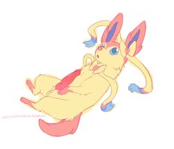 eeveelution electrikedeathstrike feral fur generation_6_pokemon male male_only nintendo nude penis pokemon pokemon_(species) side_view solo sylveon tagme tail