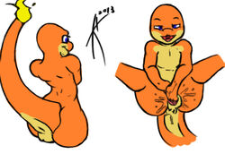 2013 anus charmander female fire fisting nintendo plain_background pokémon_(species) pokemon pokemon_only pussy self_fisting solo tagme tail tail_fire video_games