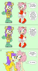 3pac amy_rose color female female_only fur furry hedgehog interspecies mina_mongoose mongoose multiple_females sonic_(series)