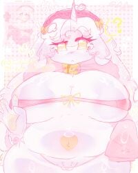 :< ? big_breasts chii_(kittenbanana) implied_weight_gain kittenbanana overweight_female pressed_on_glass roblox roblox_avatar unicorn_horn