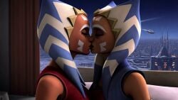 ahsoka_tano ai_generated alien_girl clone_wars incest kissing lesbian_kiss making_out orange_skin selfcest smutgen star_wars togruta twincest twins yuri