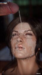 3d closed_eyes cum cum_on_face facial female lara_croft nsfw tomb_raider vekkte