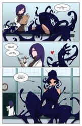 blue_tentacles breasts colored comic female jolly_jack open_mouth penetration pussy scientist sex smile spread_legs tentacle the_goo_(comic) vaginal_penetration wide_hips yuri