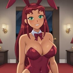 ai_generated breasts cartoon_network dc dc_comics female female_only koriand'r nai_diffusion red_hair slippyai solo stable_diffusion starfire teen_titans warner_brothers