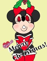 anthro blackmercurius_(artist) christmas costume disney female furry holidays minnie_mouse partially_clothed pinup thighs tzalanti_(artist) xmas