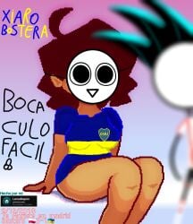 1boy boca_juniors female football football_uniform large_breasts large_thighs notaxmar_lanzabayern river_plate youtuber youtuber_boy youtuber_girl