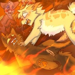 ashfur_(warriors) hollyleaf_(warriors) jayfeather_(warriors) lionblaze_(warriors) warriors_(cats)