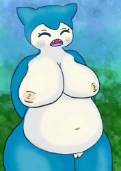 absurd_res female generation_1_pokemon hi_res humanoid naugthybunny83 nintendo pokemon pokemon_(species) snorlax solo