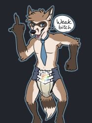 ambiguous anthro diaper diaper_fetish diaperfur disparitybit fender furaffinity genderabdl mascot mess messy scat solo week wet