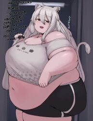 bbw fat fyuujin overweight shishiro_botan stuffed_belly weight_gain