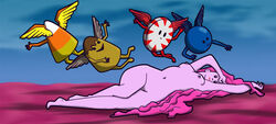 adventure_time art fine_art_parody peppermint_butler princess_bubblegum richardnixon1968 the_birth_of_venus