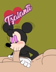 anthro blackmercurius_(artist) blowjob breasts disney fellatio female furry minnie_mouse mouse penis sucking tzalanti_(artist) walt_disney