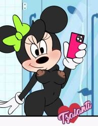 anthro blackmercurius_(artist) breasts disney female furry minnie_mouse mouse nipples nude pussy selfie solo tzalanti_(artist)