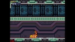 2d ?cajunspicygames animated blonde_hair breasts cum_in_pussy futa_on_female futanari metroid pixel_animation pixel_art samus_aran sound tagme video