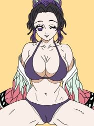 1girls bikini demon_slayer kimetsu_no_yaiba kochou_shinobu shotaa