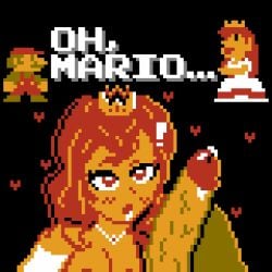 1boy 1girls 2d black_background cock crown cum heart-shaped_pupils kitsunemayson mario mario_(series) necklace nipples nude_female nude_male pixel_art princess_peach princess_peach_sprite_redraw_(meme) princess_toadstool red_hair retro_artstyle super_mario_bros._(nes) veiny_penis