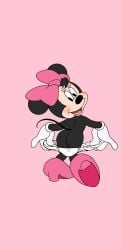 anthro ass blackmercurius_(artist) disney female furry minnie_mouse partially_clothed pussy standing tzalanti_(artist) underwear undressing