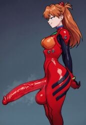 ai_generated arms_behind_back asuka_langley_sohryu big_ass big_penis blue_eyes bodysuit bubble_ass bubble_butt erect_penis erection futa_only futanari headgear headwear hi_res high_resolution highres huge_cock huge_cock hyper_penis large_penis light-skinned_futanari light_skin long_penis medium_breasts medium_hair musk musk_clouds neon_genesis_evangelion orange_hair penis plugsuit red_bodysuit red_plugsuit shiny shiny_clothes shiny_skin side_view slim slim_waist smile smiling smug solo solo_futa standing thick_thighs thin_waist tight_clothing veiny_penis