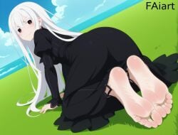 ai_generated barefoot echidna_(re:zero) faiart foot_fetish re:zero_kara_hajimeru_isekai_seikatsu tagme