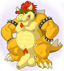 1boy 2012 anthro balls ballsack big_balls big_penis bowser claws collar countershading drakedragon erection facial_hair foreskin goatee green_head grin horns humanoid_penis intact jewelry koopa long_foreskin male male_nipples male_only male_pubic_hair mario_(series) masculine muscles nintendo nude_male overweight penis pubes red_hair reptile royalty scalie scrotum shell solo spikes standing tail testicles thick thick_penis toony turtle uncut unretracted_foreskin veiny_penis yellow_skin