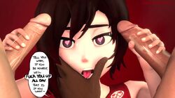 3d animated dark-skinned_male erection esk female handjob heart-shaped_pupils male no_sound open_mouth penis ruby_rose rwby source_filmmaker tongue tongue_out video